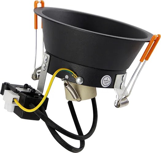 Zestaw 6 nowoczesnych reflektorów wpuszczanych czarnych AR70 - Dept