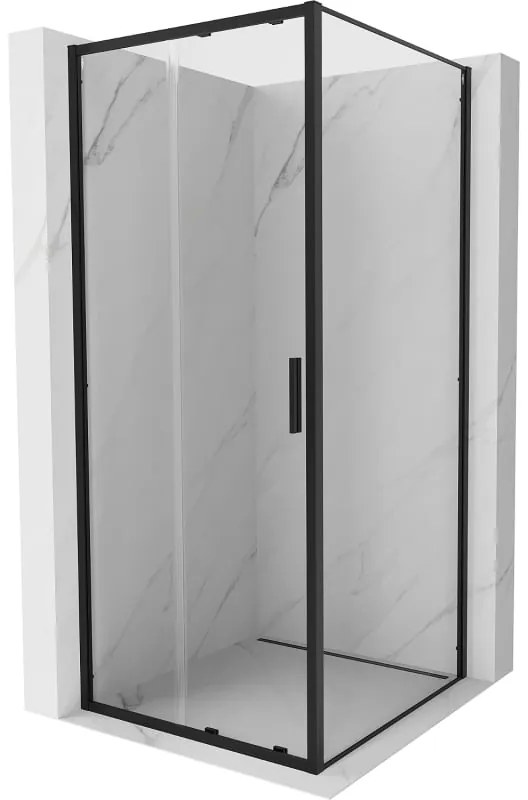 Mexen Exo kabina prysznicowa rozsuwana 90 x 90 cm, transparent, czarna - 8151-090-090-70-00