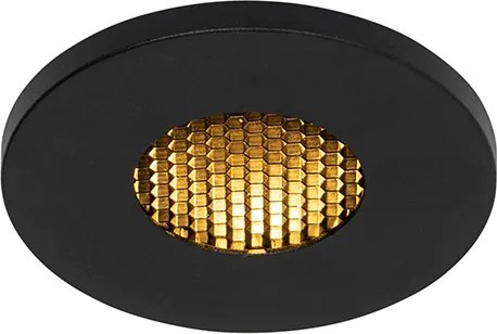 Nowoczesny wpuszczany reflektor łazienkowy czarny IP54 - Shed Honey