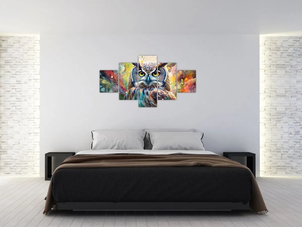 Obraz - Malowanie sowy (125x70 cm)