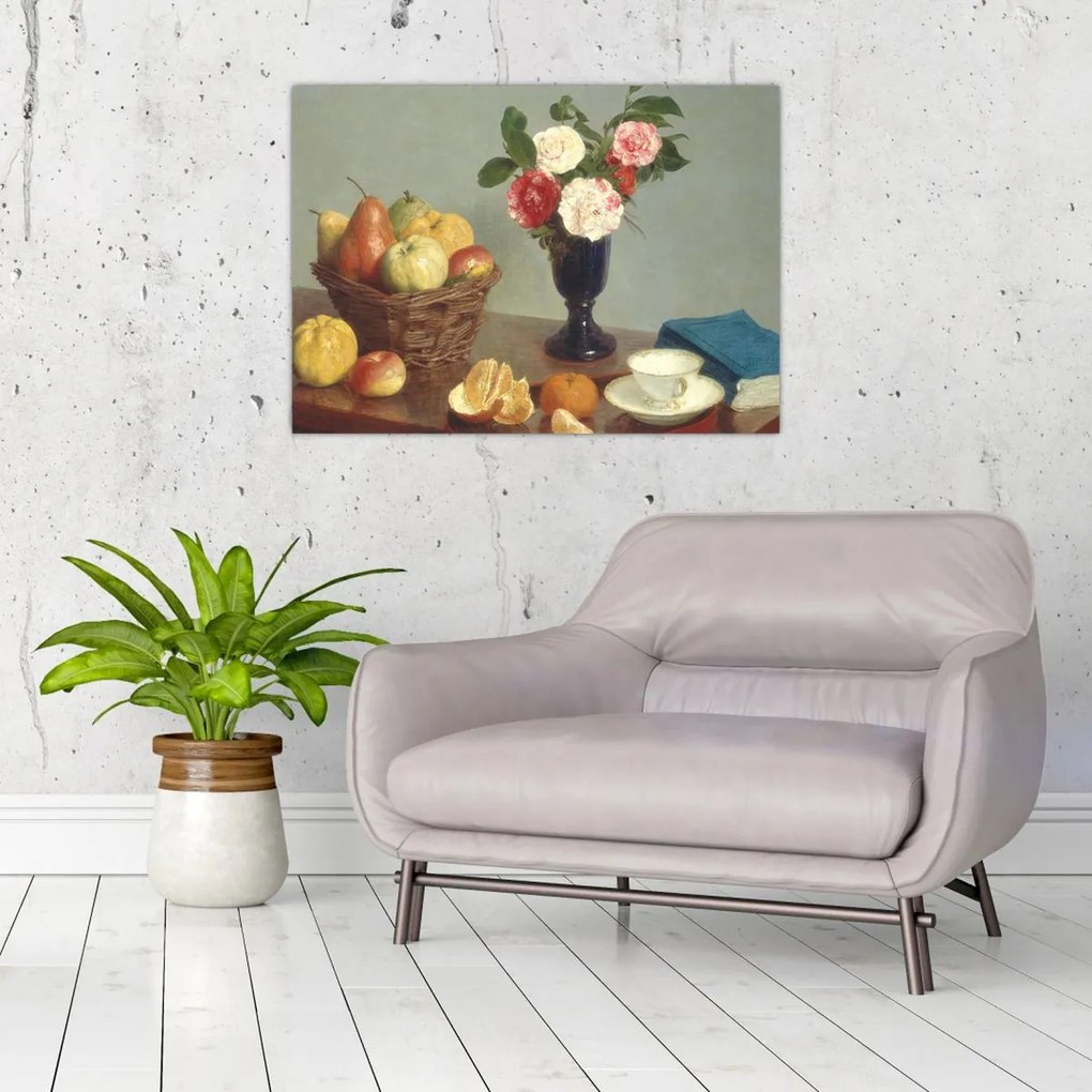 Obraz na szkle - Henri Fantin-Latour, Still  Life, reprodukcje (70x50 cm)