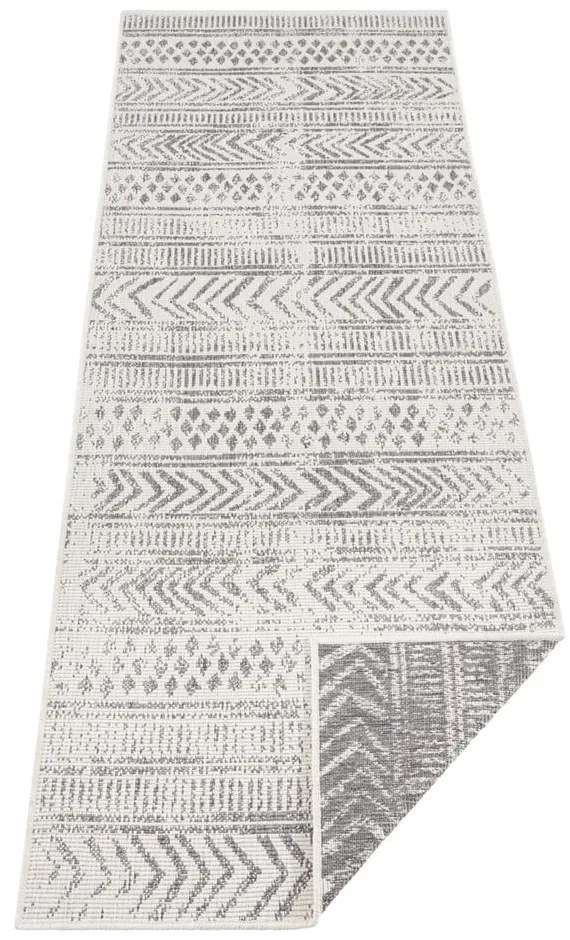 Szaro-kremowy chodnik odpowiedni na zewnątrz NORTHRUGS Biri, 80x250 cm