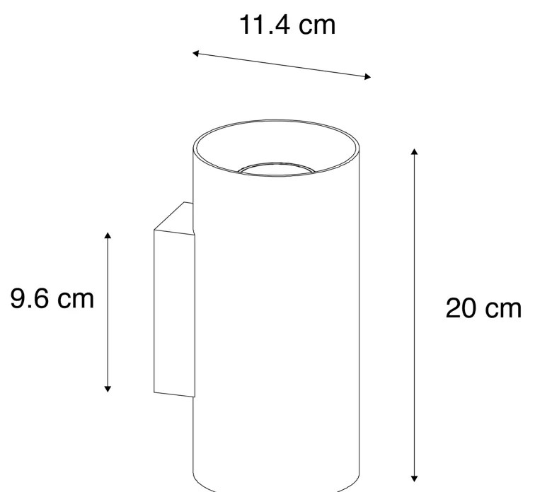 Designerska lampa ścienna biała okrągła - SabDesignerski Oswietlenie wewnetrzne