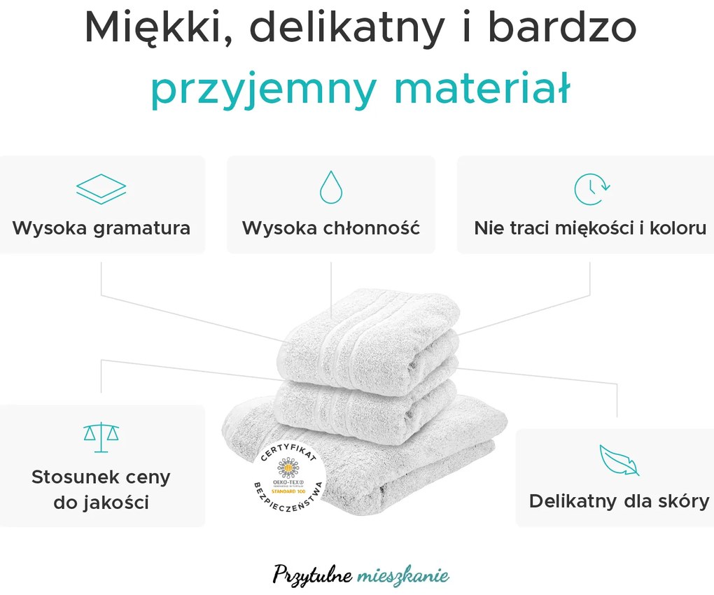 Ręcznik Classic 70 x 140 cm beżowy, 100% bawełna