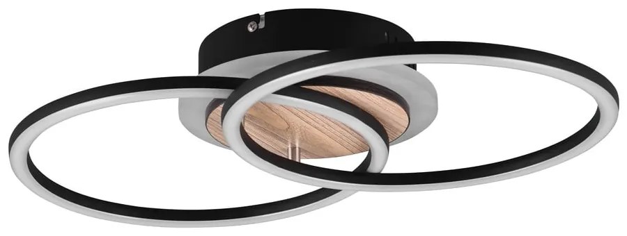 Czarno-brązowa lampa sufitowa LED ze ściemniaczem 28x46 cm Giro – Trio