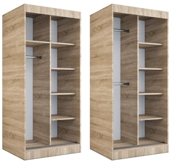 Szafa przesuwna w kolorze antracyt + biały D6-P01