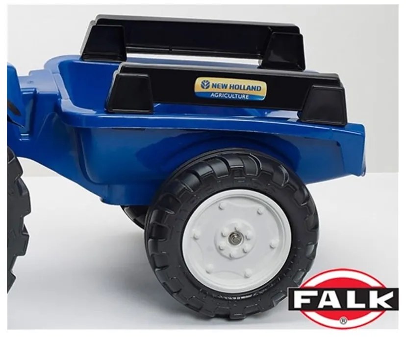 New holland traktor na pedały z przyczepą i łyżką falk