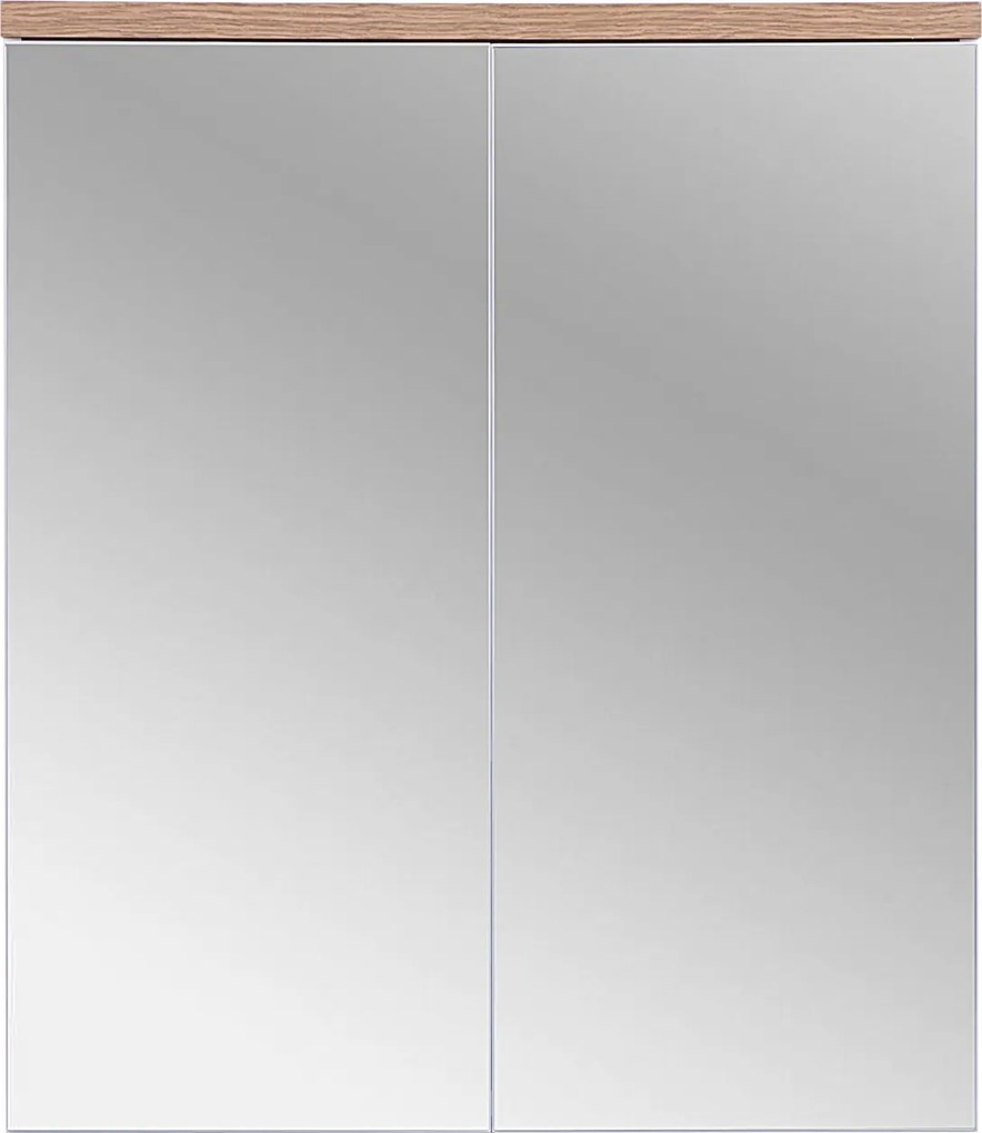 Wisząca szafka łazienkowa z lustrem 60 cm Bali 840, biała