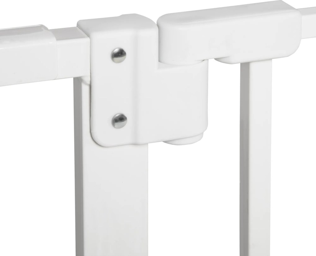 PawHut Bramka Ochronna dla Psów, Rozszerzalna, Montaż Na Zacisk, Metal, 136x76cm, Biały