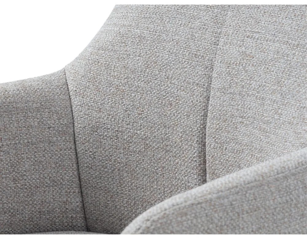 Jasnoszary obrotowy fotel wypoczynkowy Manning – Unique Furniture