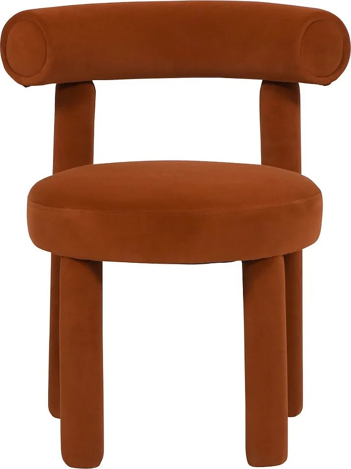 Krzesło 62x80x58 cm brązowe Leith LET77S