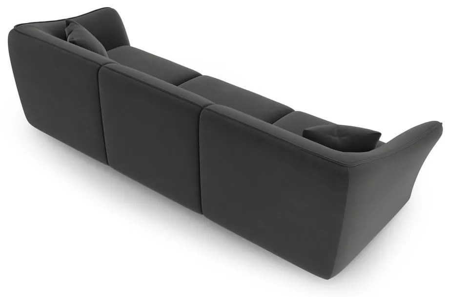 Ciemnoszara aksamitna sofa 292 cm Tokyo – Cosmopolitan Design