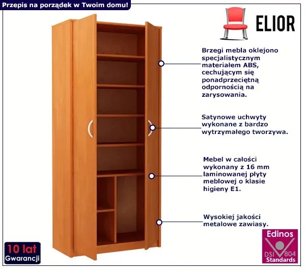 Klasyczny Regał Z Podwójnymi Drzwiczkami Olcha B1-R29