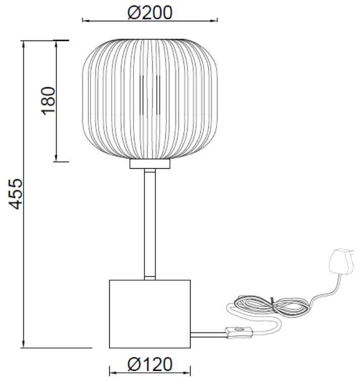 Lampa stołowa COGNAC, złoty metal