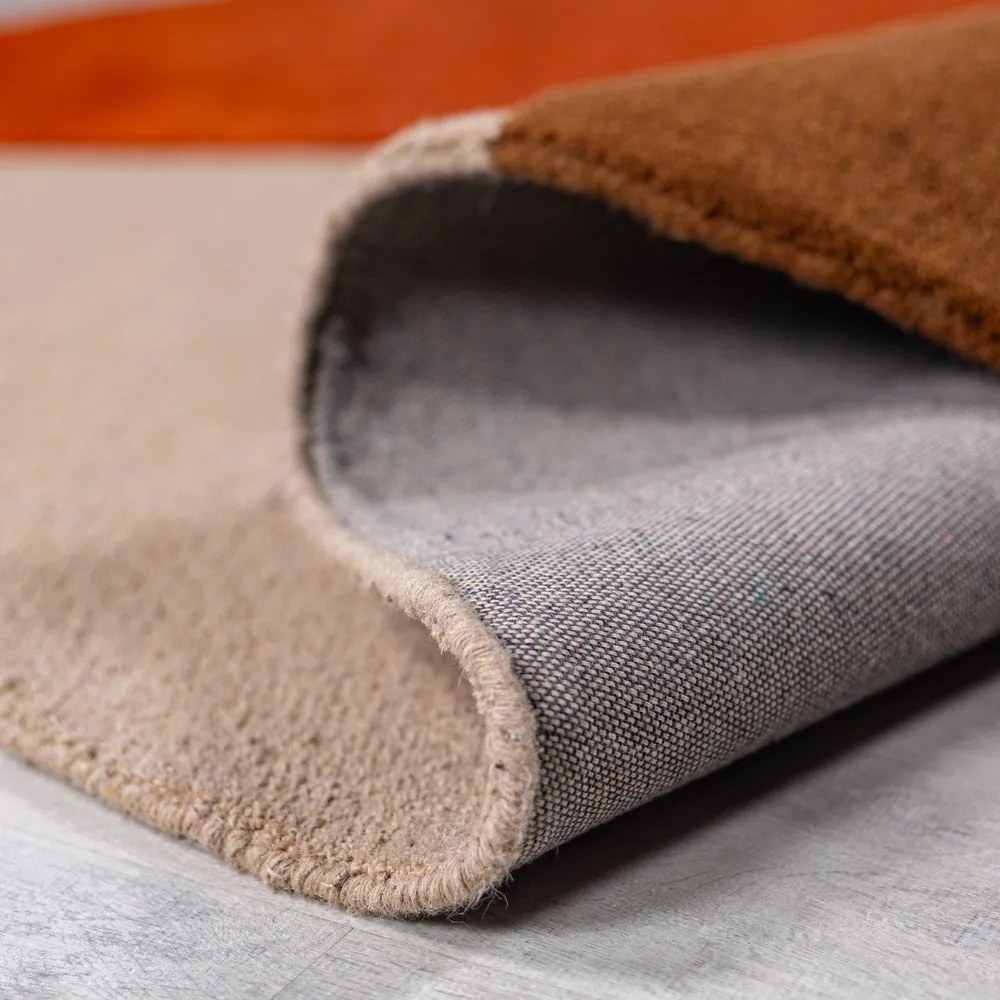 Ceglasty wełniany okrągły dywan tkany ręcznie ø 200 cm Mia Segment – Flair Rugs