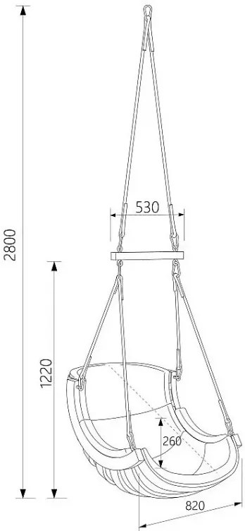 Fotel wiszący do ogrodu N6-T19