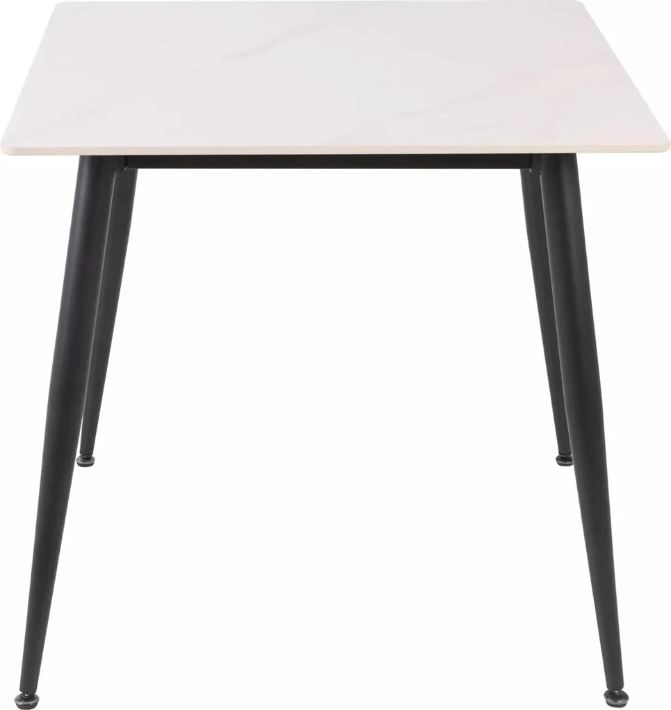 Kwadratowy stół Rion 80x80 Signal z blatem w imitacji marmuru