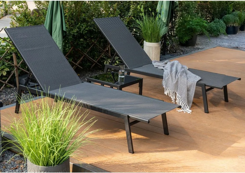 Doppler Mare zestaw leżaków + stół, antracyt/szary