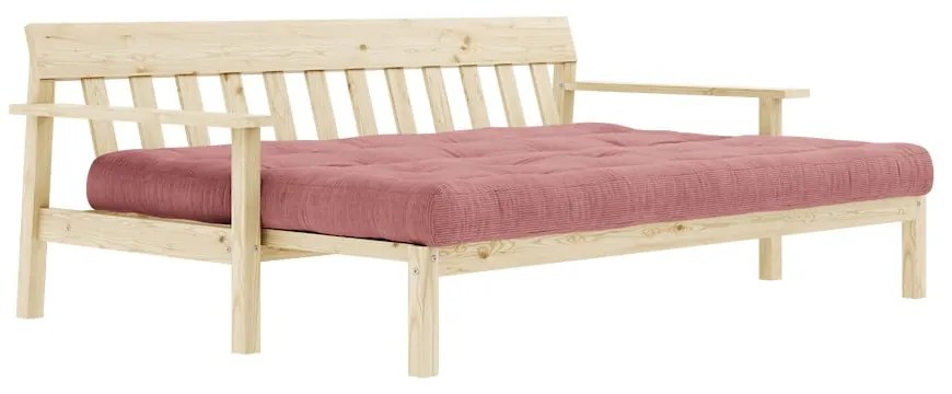 Różowa rozkładana sofa 218 cm Unwind – Karup Design