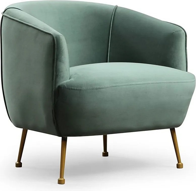 Fotel – 83x75x72 cm – Zielony – Drewno bukowe, Płyta wiórowa, Poliester, Metal