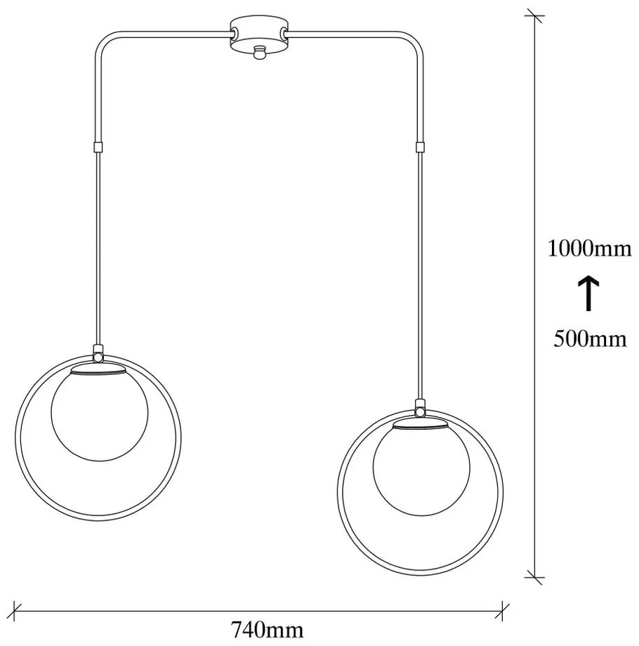 Czarna metalowa lampa wisząca Opviq lights Flovena