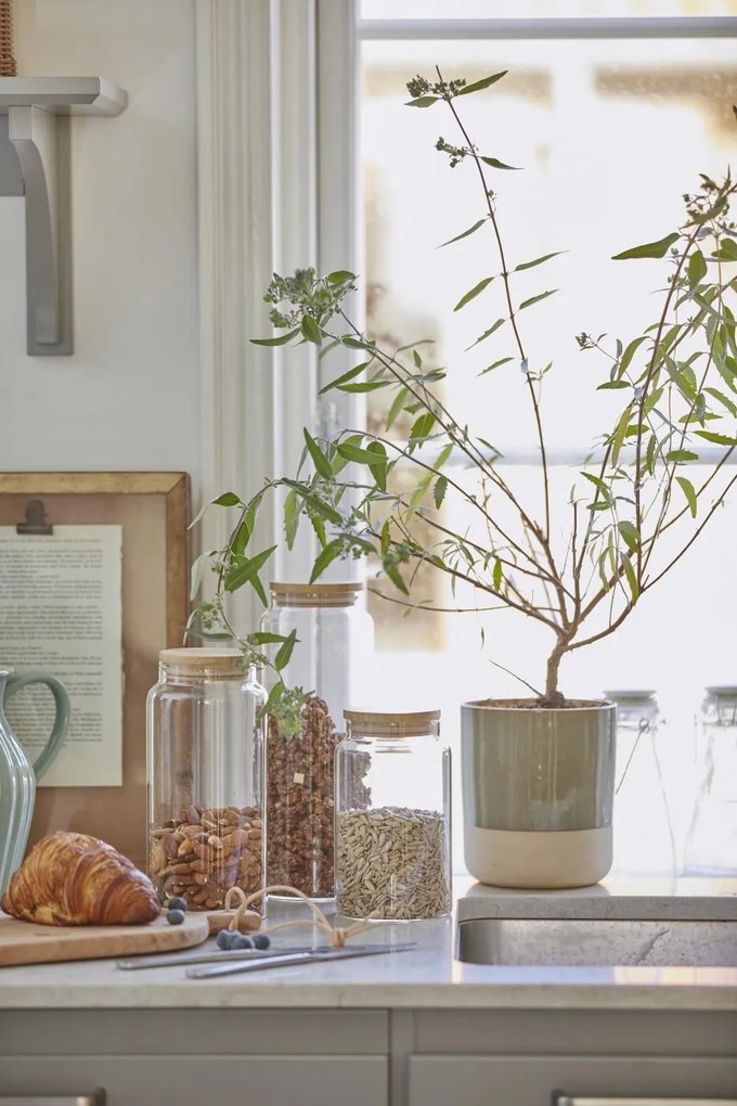 Szklany pojemnik na żywność BAMBOO z bambusową pokrywką 1000 ml