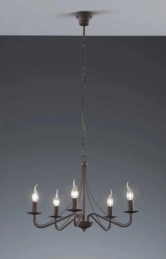 Metalowa lampa wisząca w kolorze brązu ø 55 cm Country – Reality