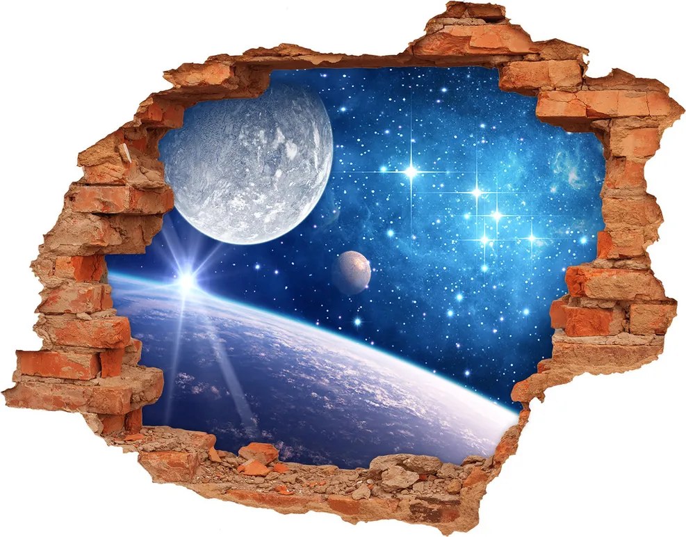 Foto zdjęcie dziura na ścianę Księżyc
