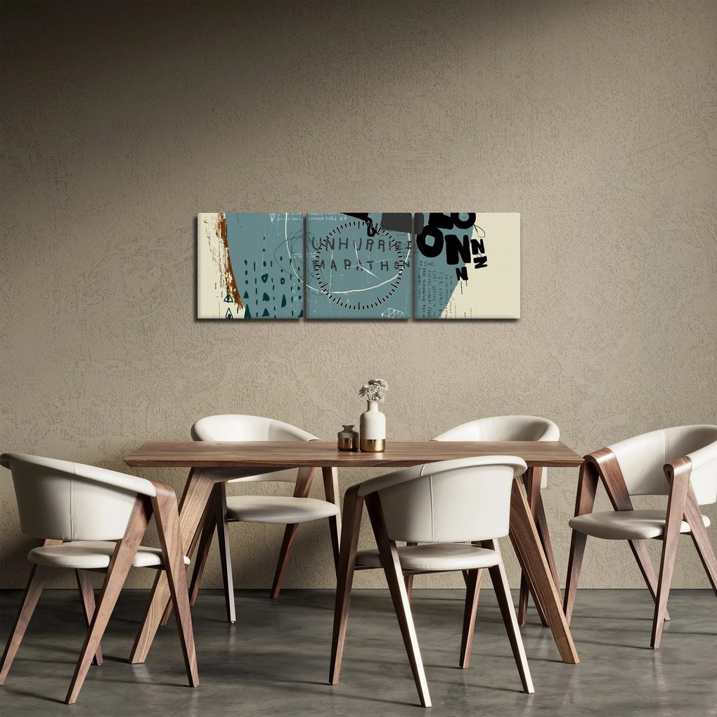 Obraz - Latający balon z tęczą (z zegarem) (90x30 cm)
