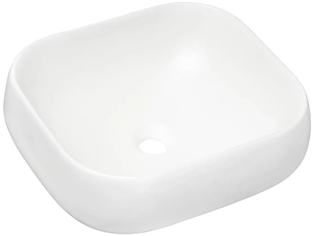 Biała nowoczesna umywalka ceramiczna na blat - Sinela
