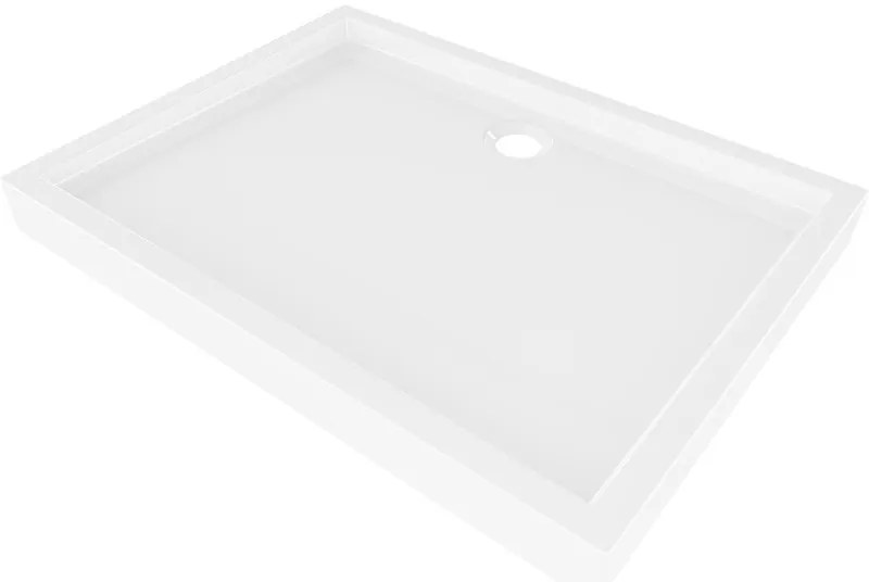 Mexen Flow+ brodzik prostokątny 90 x 70 cm, biały połysk - 46R107090H