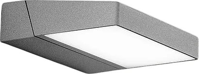 Giro - 14W 3000K LED Wall Light, 340° Adjustable, 1120 lm, IP54, 15x5x16cm, Light Grey - Perenz