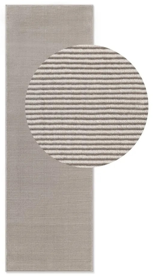 Szaro-kremowy chodnik 80x240 cm Perles Dolomite – Elle Decoration