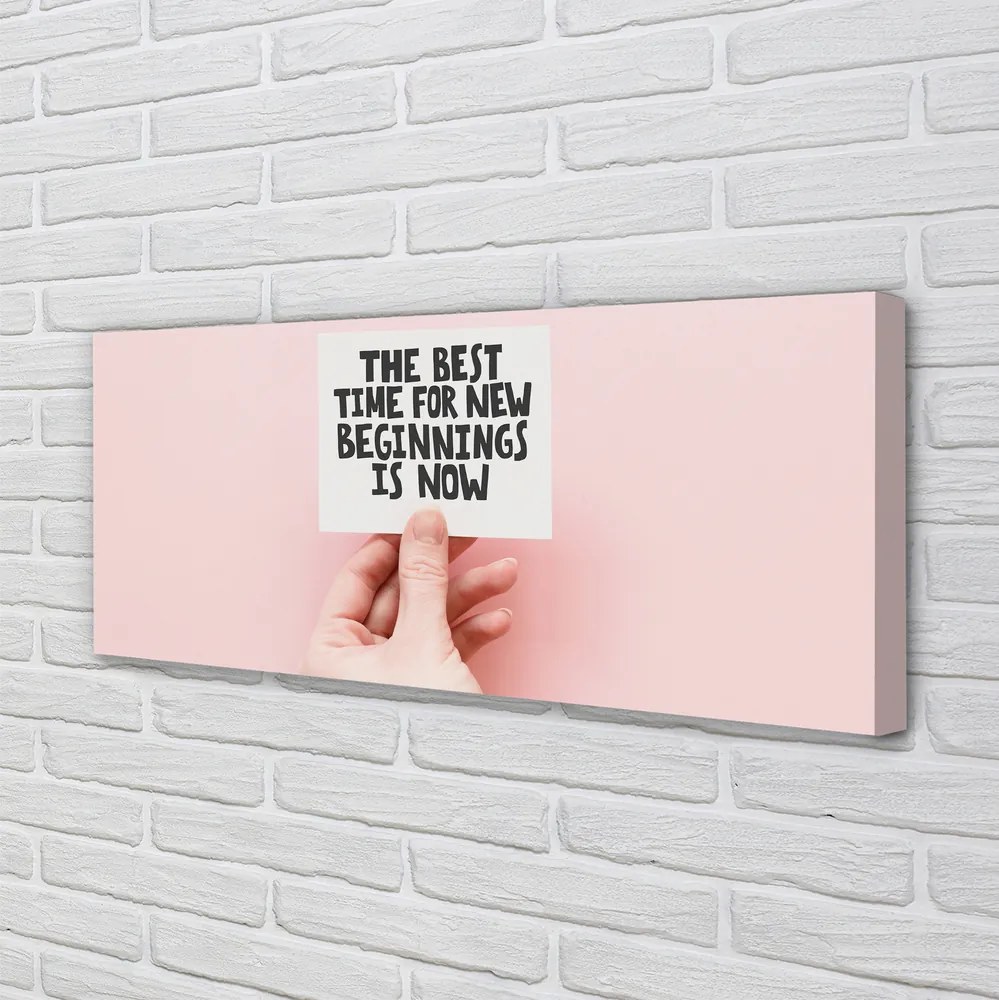 Obraz drukowany na płótnie Dłoń z Motywującym Hasłem