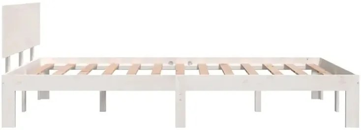 Białe drewniane łóżko małżeńskie 140x200 S7-C76