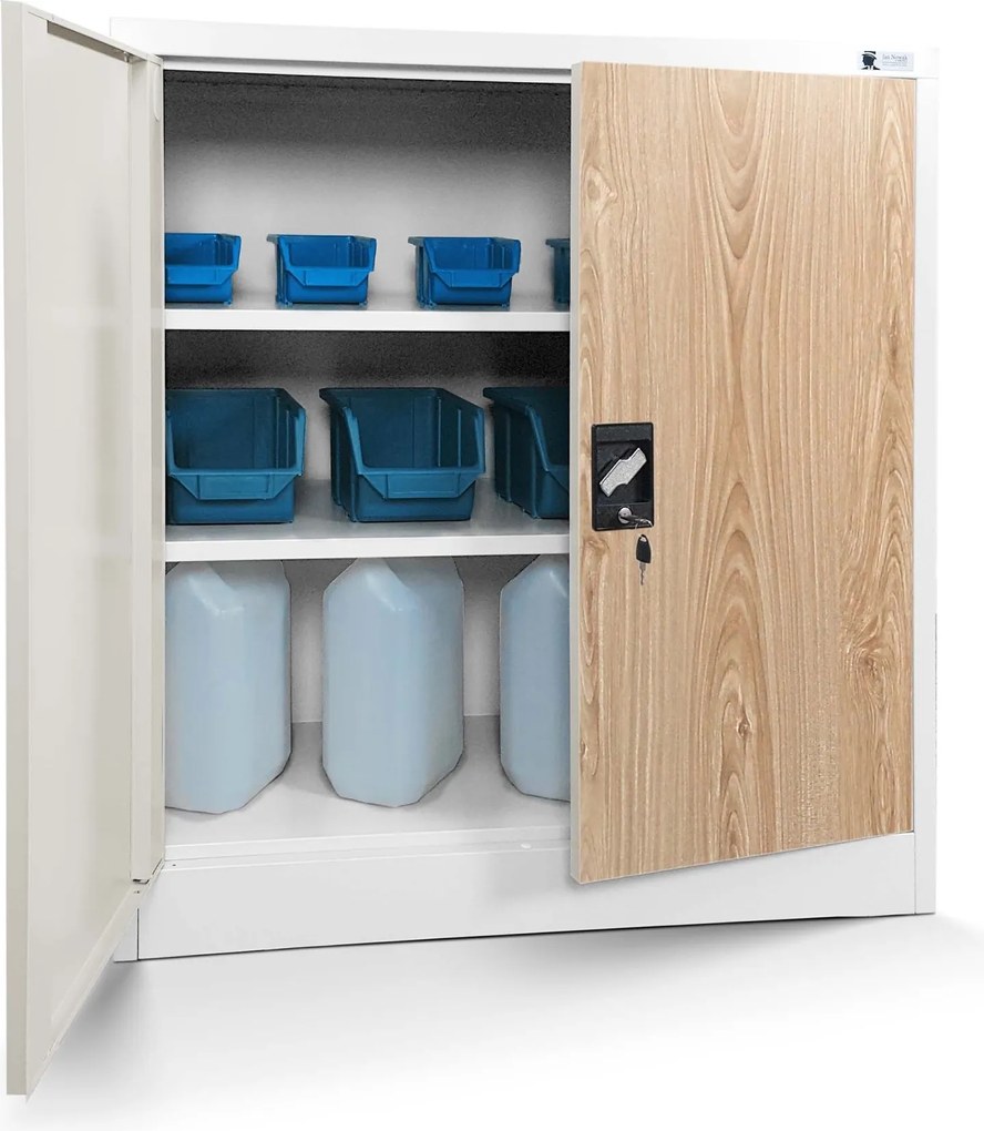 Szafka biurowa Eco Design Beata 90x40x93 cm biały/dąb sonoma