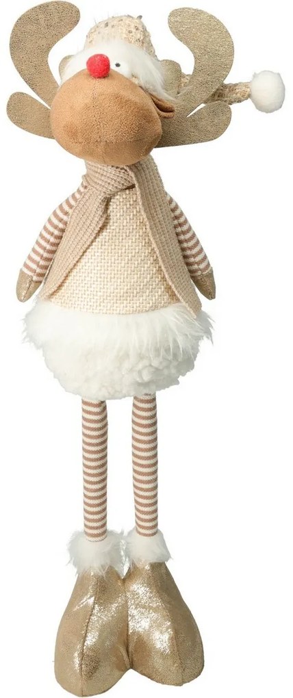Renifer świąteczny Fred, teleskopowe nogi, 49 cm