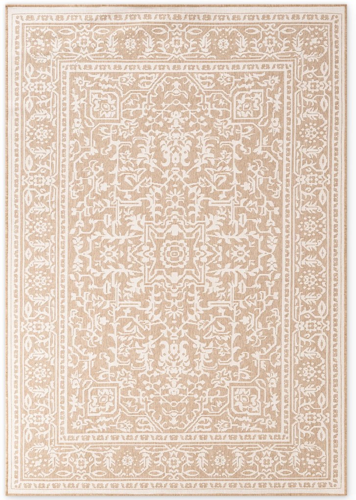 Dywan zewnętrzny dwustronny Duet beżowo-kremowy 120 cm x 170 cm