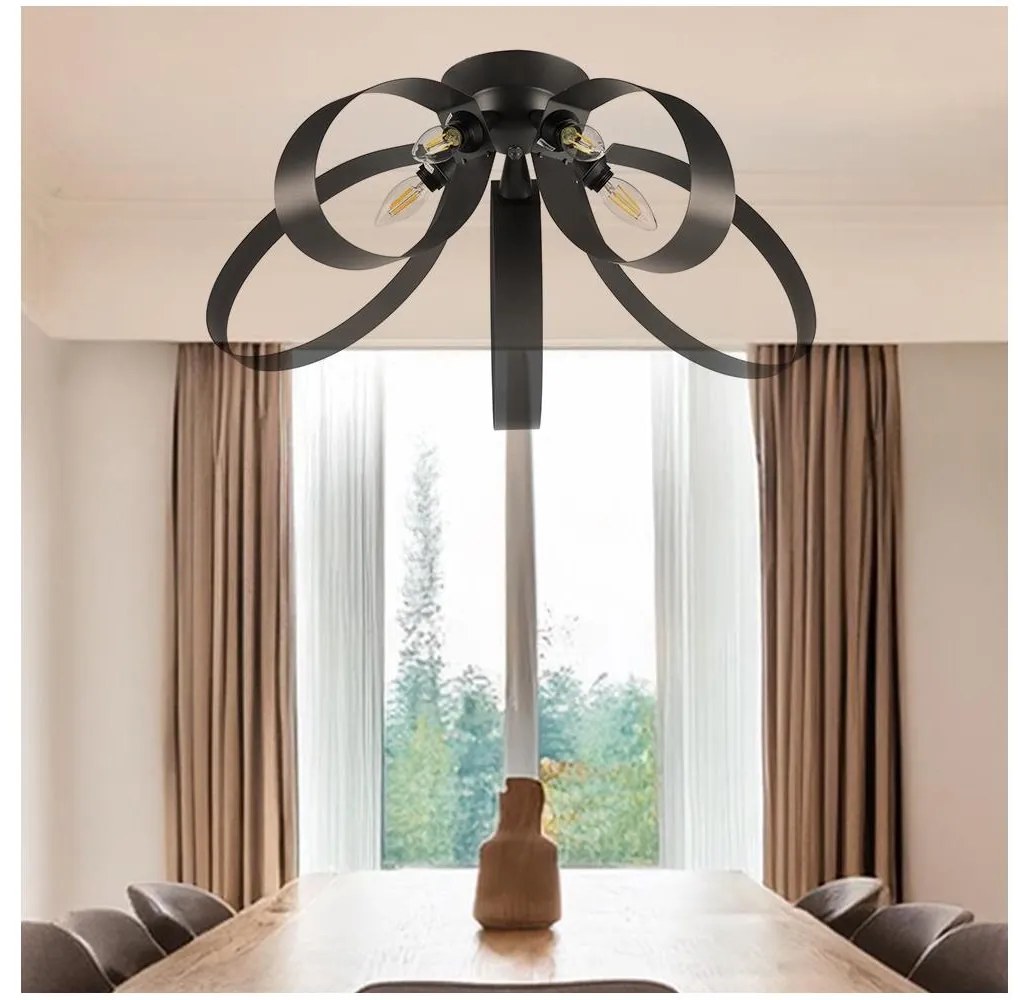 ONLI - Plafon SERENA 5xE14/6W/230V czarny