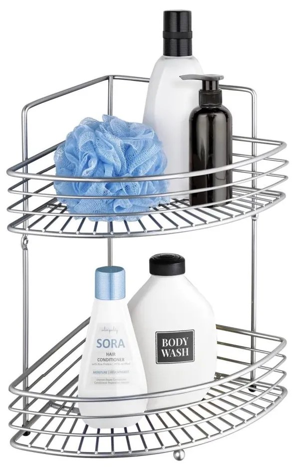 WENKO 16821100 - Półka narożna MILANO 31,5 x 37 cm, chrom błyszczący