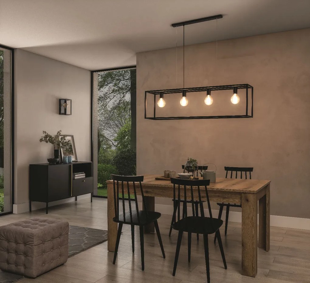 Lampa wisząca FURTIM czarna ELTAP
