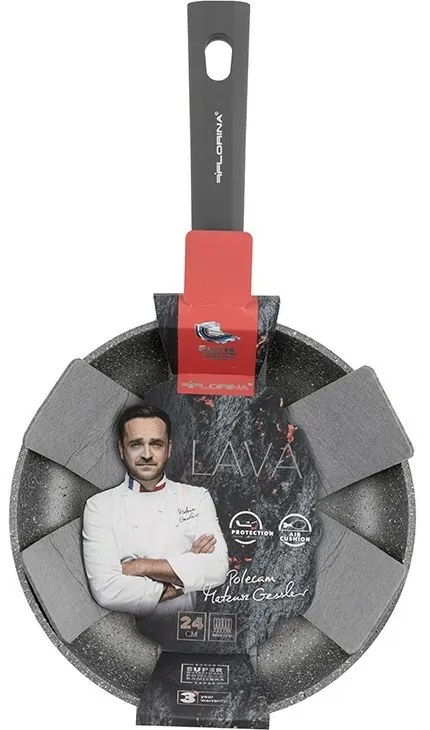 Florina Aluminiowa patelnia głęboka Lava 24 cm, śred. 24 cm
