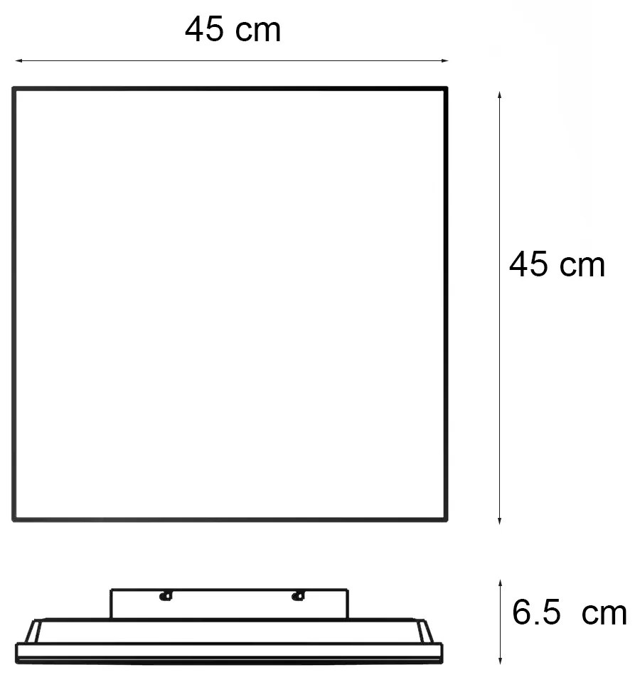 Nowoczesny panel LED biały 45x45 cm z możliwością ściemniania do ciepłego światła - Appie Nowoczesny Oswietlenie wewnetrzne