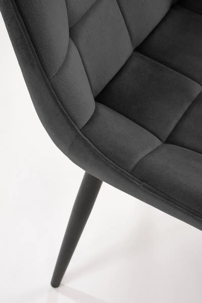 Krzesło tapicerowane K580 VELVET czarne HALMAR