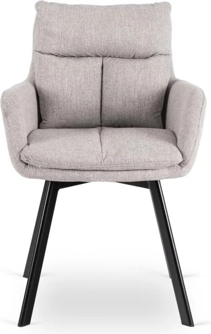 Zestaw Stół Rozkładany VERONA 160-240 cm Dąb/Czarny i 4 Krzesła CORTADO Szare