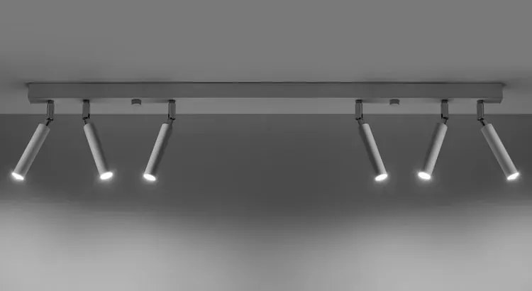 Biały plafon sufitowy LED z reflektorami - EX675-Totemi