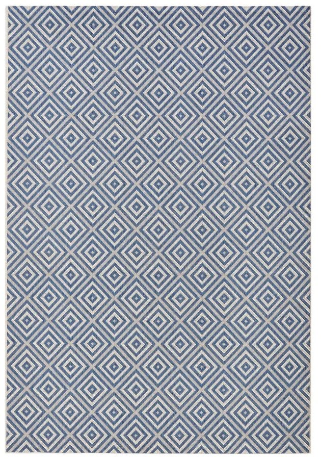 Niebieski chodnik odpowiedni na zewnątrz NORTHRUGS Karo, 80x150 cm