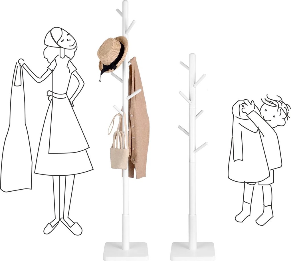Biały stojakowy wieszak ARBO