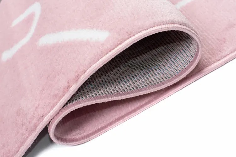 Różowy dywan z pandą do pokoju dziecięcego K3-F93