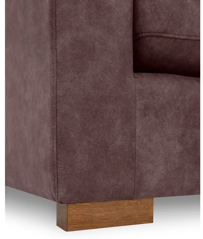 Ciemnobrązowa sofa z imitacji skóry 225 cm Hamburg – Scandic